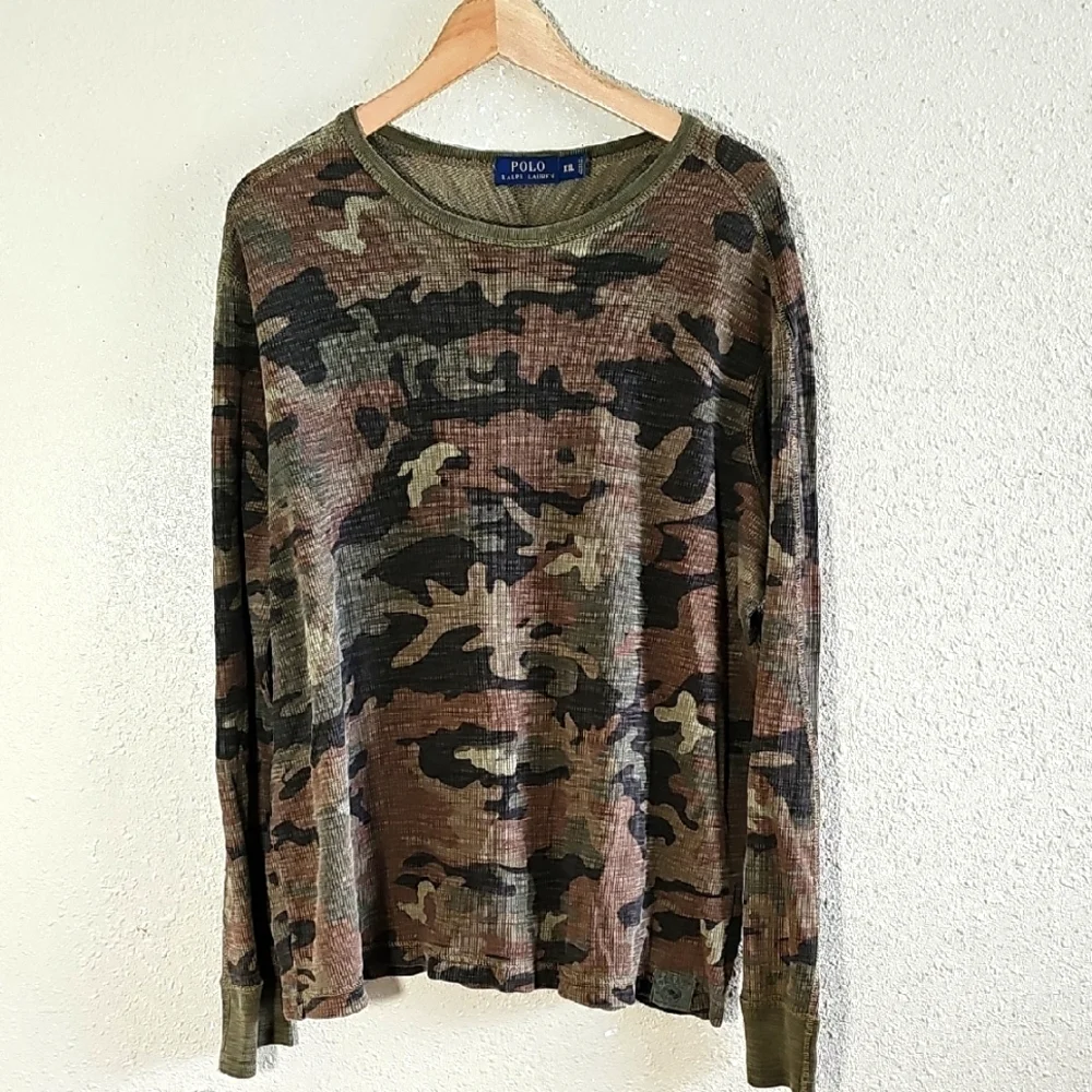 Polo by Ralph Lauren Men's Camouflage Long Sleeve Shirt.